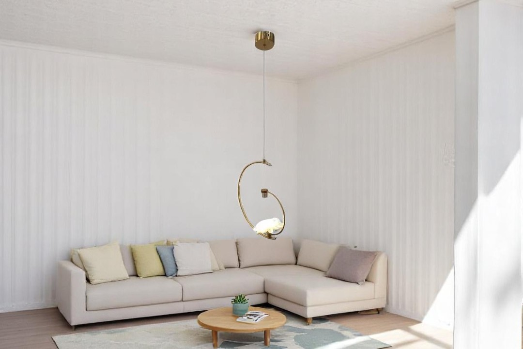 Ceiling lamp with one light, golden color MGC-9669-1B