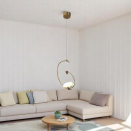 Ceiling lamp with one light, golden color MGC-9669-1B