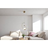 Ceiling lamp with one light, golden color MGC-9669-1B
