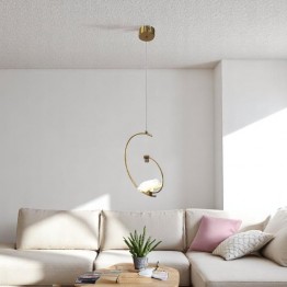 Ceiling lamp with one light, golden color MGC-9669-1B