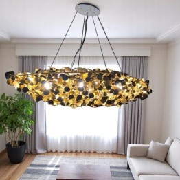 Bird's nest pendant ceiling lamp, gold color MGC-8311-8