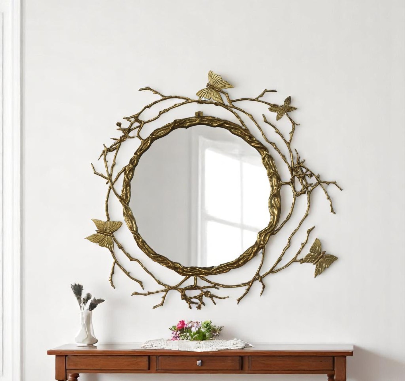 Wall mirror fram shaped like tree branches, MR-1161