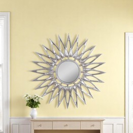 Wall mirrors with geometric design MR-1168-A - silver