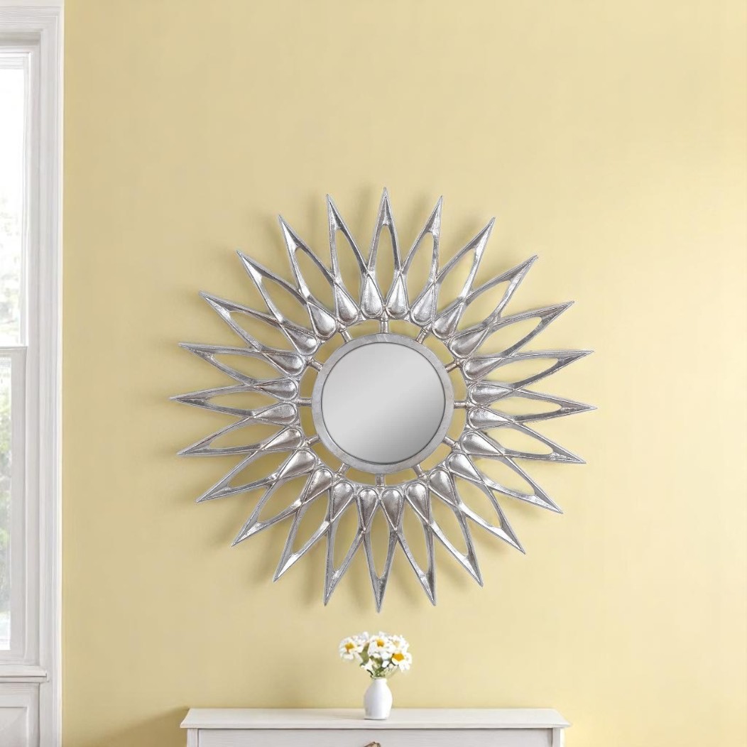 Wall mirrors with geometric design MR-1168-A - silver
