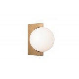 White ball-shaped wall lamp gold and white MGW-8141-1 