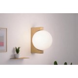 White ball-shaped wall lamp gold and white MGW-8141-1 