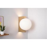 White ball-shaped wall lamp gold and white MGW-8141-1 