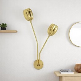 Golden wall lamp in the shape of a rose MGW-17118-2