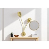 Golden wall lamp in the shape of a rose MGW-17118-2