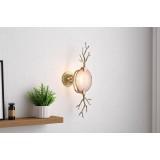 Gold-colored wall lamp, circular shape, MGW-15782-1B