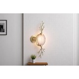 Gold-colored wall lamp, circular shape, MGW-15782-1B