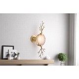 Gold-colored wall lamp, circular shape, MGW-15782-1B
