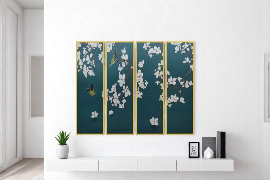 A wall painting divided into four parts SJ-130059-B