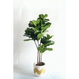 Artificial decorative tree green leaves.