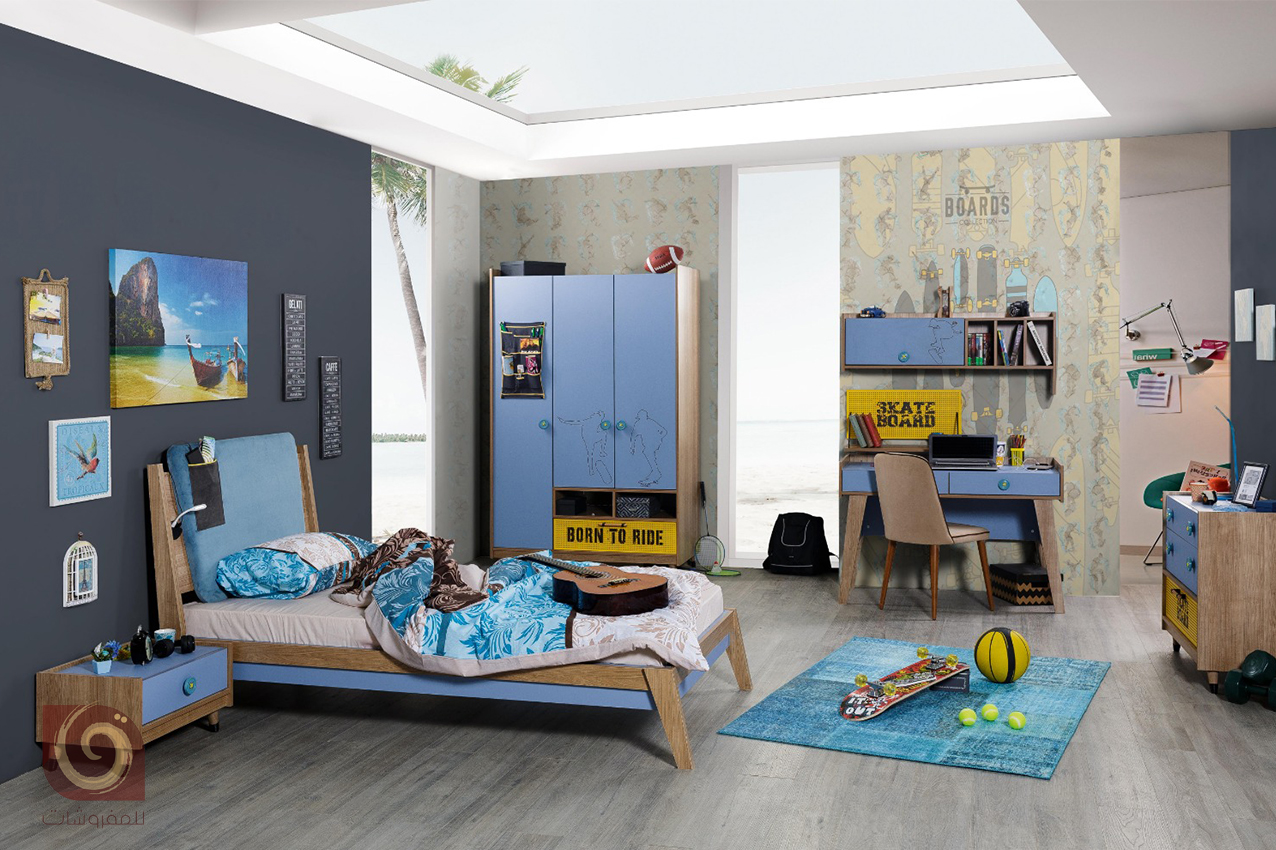 Turkish Childrens bedroom 2 beds with office