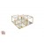 Tea Tables (1 + 2) Modern (Gold) with console
