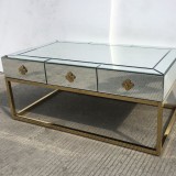 Modern stainless steel tea tables, 3 pieces, SK-BE002