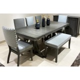 Modern (1 + 5 + BENCH) dining table, KAYDEN -G