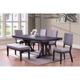 Modern (1 + 5 + BENCH) dining table, KAYDEN -G