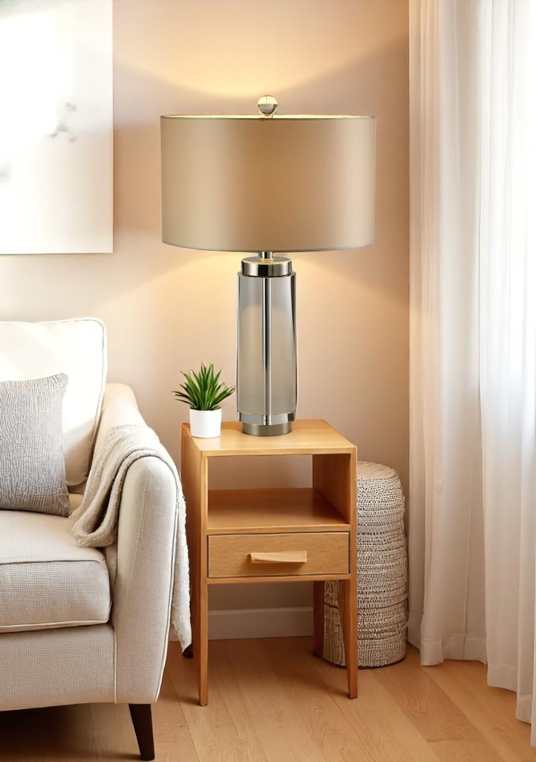 Acrylic Column Table Lamp, HB-2424