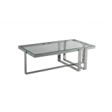 Glass coffee table 3 pieces, LZ-179-C (Sliver)