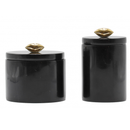 Modern black vase, 2 pieces, KL-20190157 (A+B)
