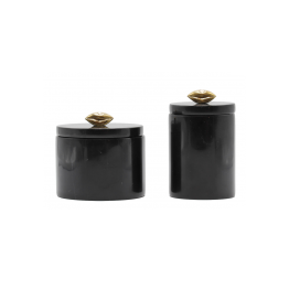 Modern black vase, 2 pieces, KL-20190157 (A+B)