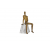 تمثال ديكور لرجل جالس باللون النحاسي KL3- 026