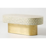 side table living room, BI-30 - Gold + White