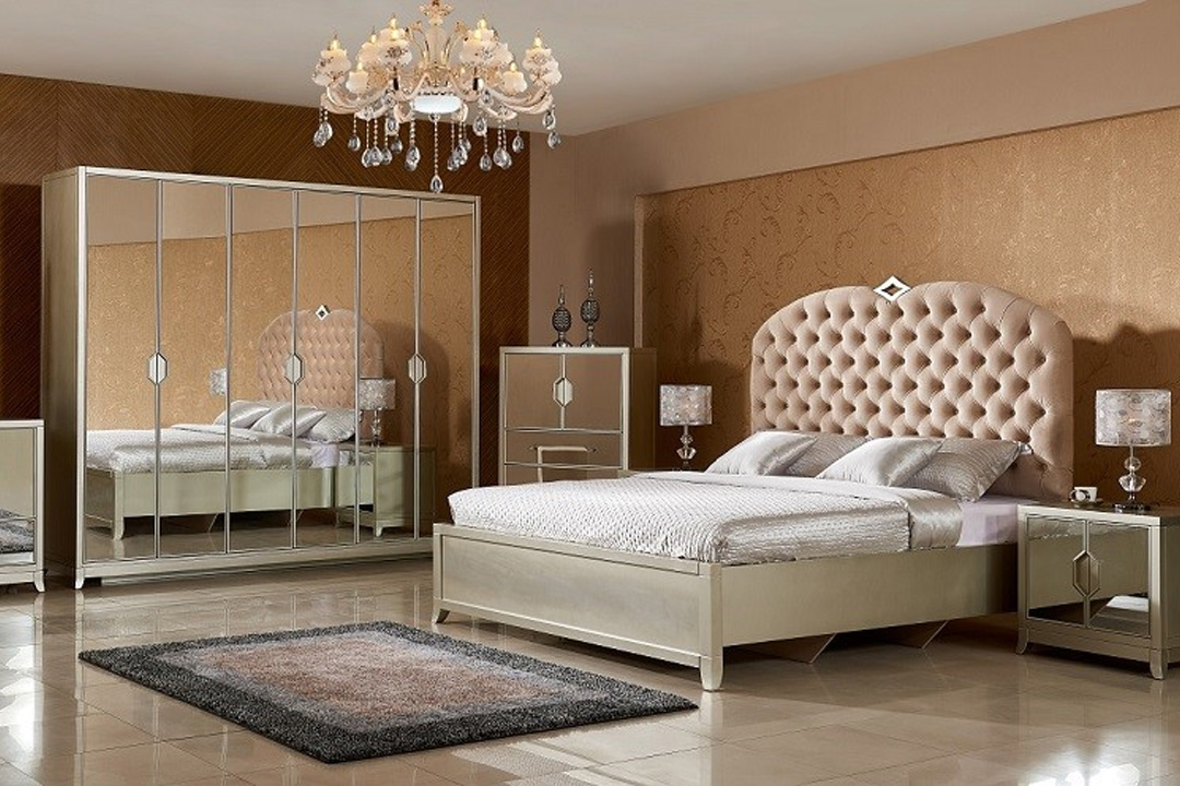 King bedroom size 180 * 200 cm, neoclassical, 7 pieces, 041