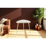 Modern side table - white and gold EA-53459 