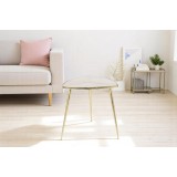 Modern side table - white and gold EA-53459 