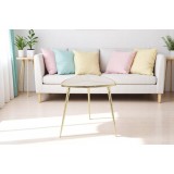 Modern side table - white and gold EA-53459 