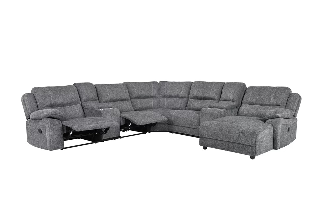 reclining corner sofa - Gray 59934-3