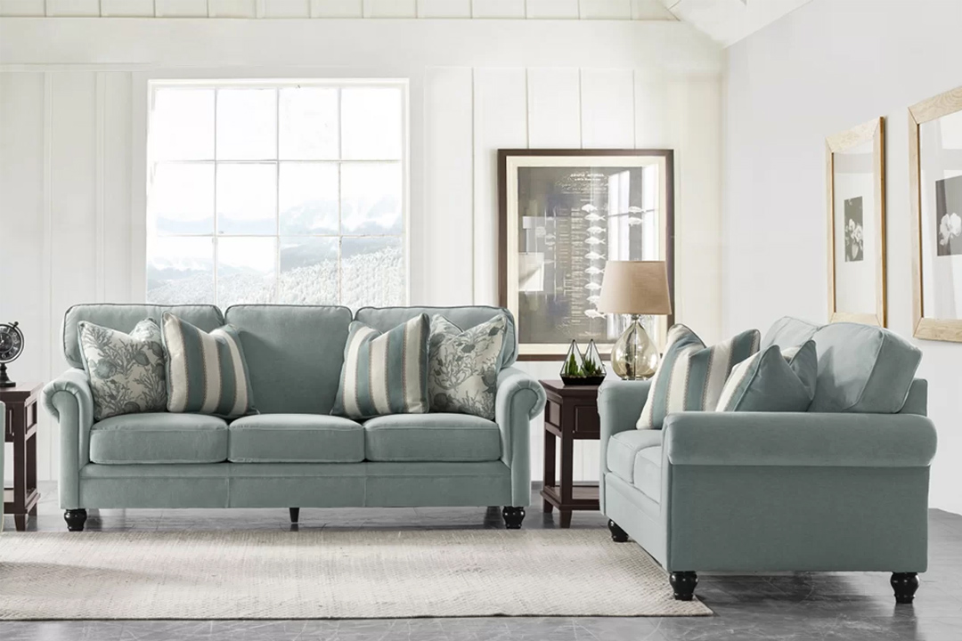 3 piece sofa set - aqua blue XF-118