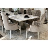 Dining table 10 CH + classic buffet and mirror 9045