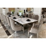 Dining table 10 CH + classic buffet and mirror 9045