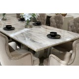 Dining table 10 CH + classic buffet and mirror 9045