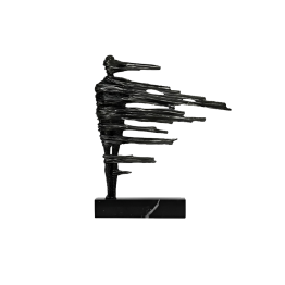 Abstract statue of a man mounted on a base - black color HT-33076 