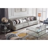 3-piece silver tea table set with glass top HY-806-24