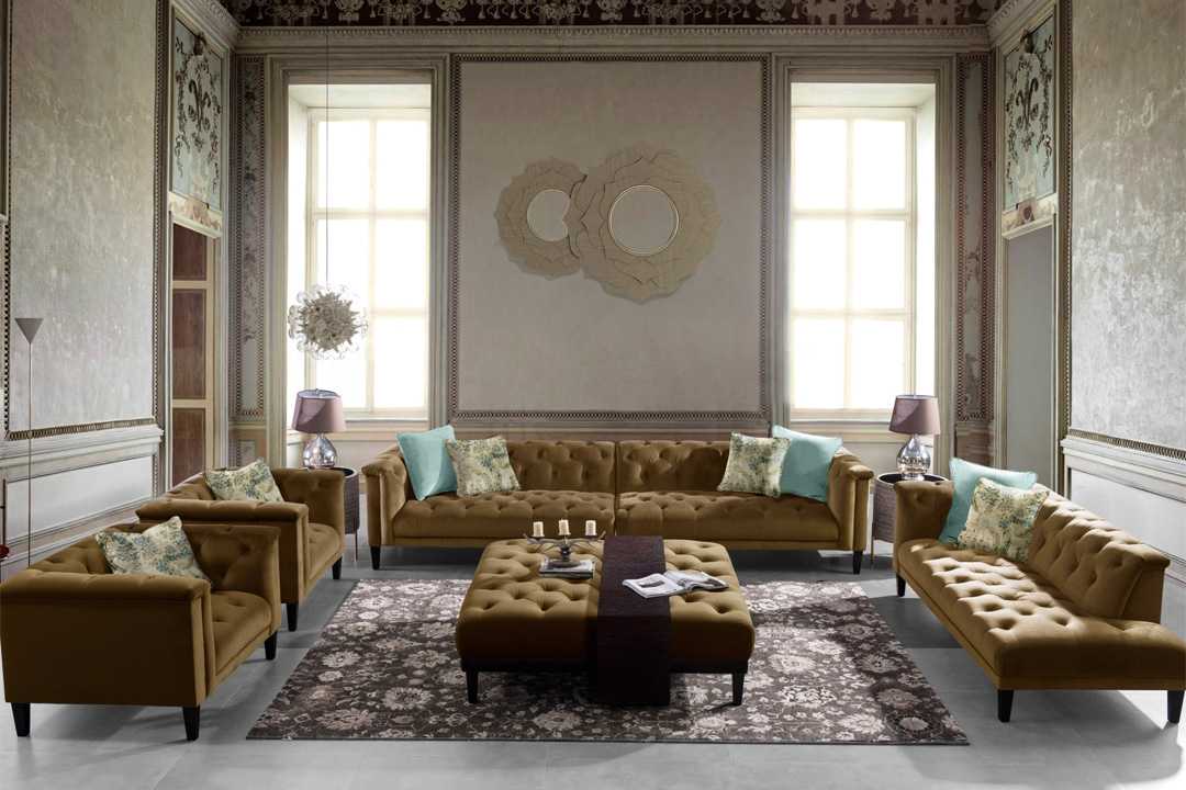 Modern sofa set consisting of 6 pieces Val