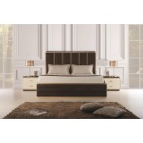 Modern bedroom 7 pieces - brown and beige color