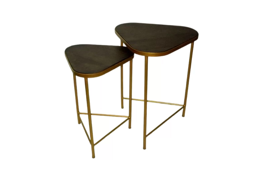 Modern side table 2 pieces ME-201199 - Black & Gold