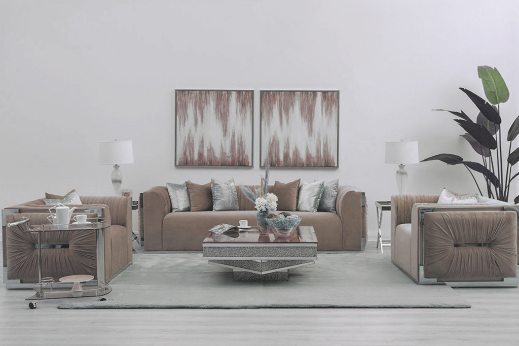 Modern 4-piece sofa set SF-858 (BLUE)