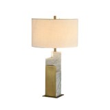 Modern lampshade with light gray and gold column HP-3010 