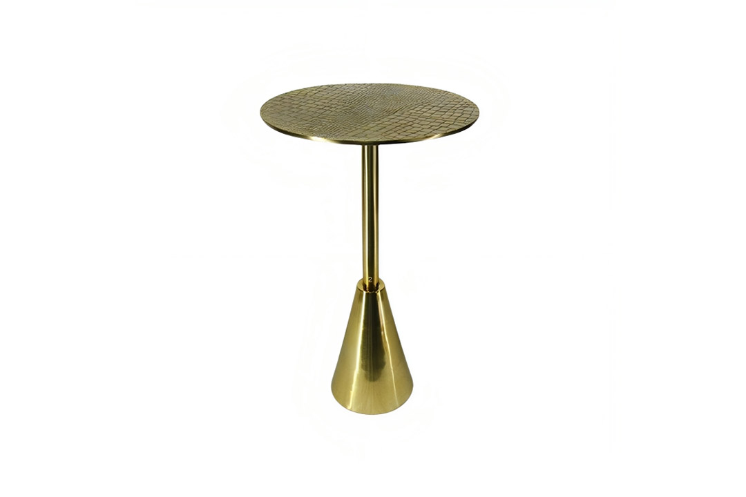 طاولة جانبية مودرن دائرية ذهبية اللون 69362