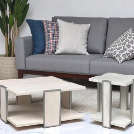 New Classic 3-Piece Tea Tables in Light Gray QAS-0017