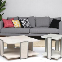 New Classic 3-Piece Tea Tables in Light Gray QAS-0017