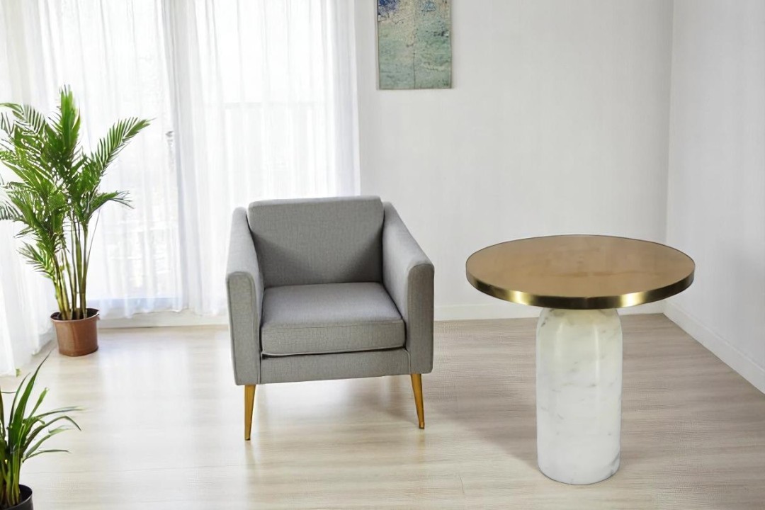 Modern metal end table 68593
