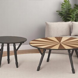 Wooden tea table New classic 3 pieces TAS-190